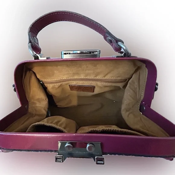 Patricia Nash Tooled Leather Satchel Purse - Picture 5 of 12